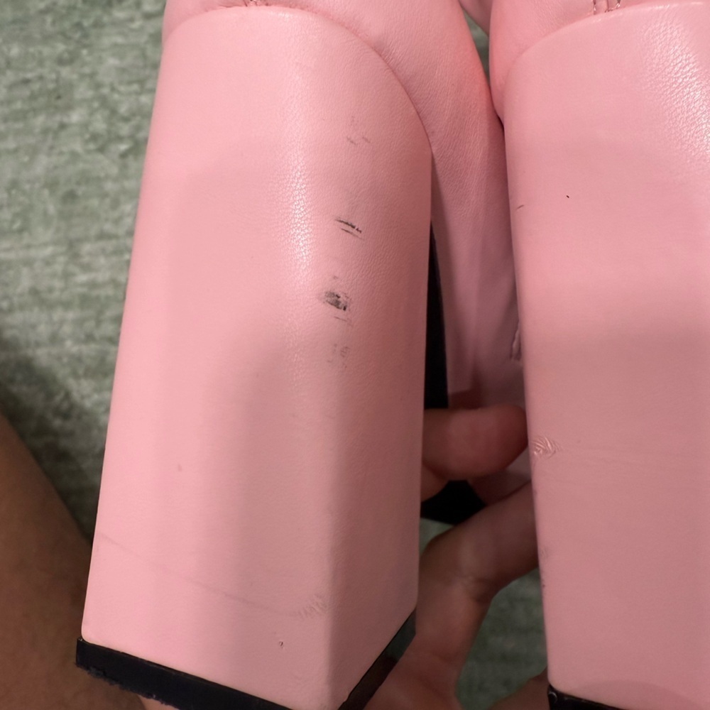 Public Desire Pink Heeled Boots - Picture 8 of 11